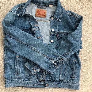 Levi's Premium Ex-Boyfriend Cotton Denim Trucker Jacket